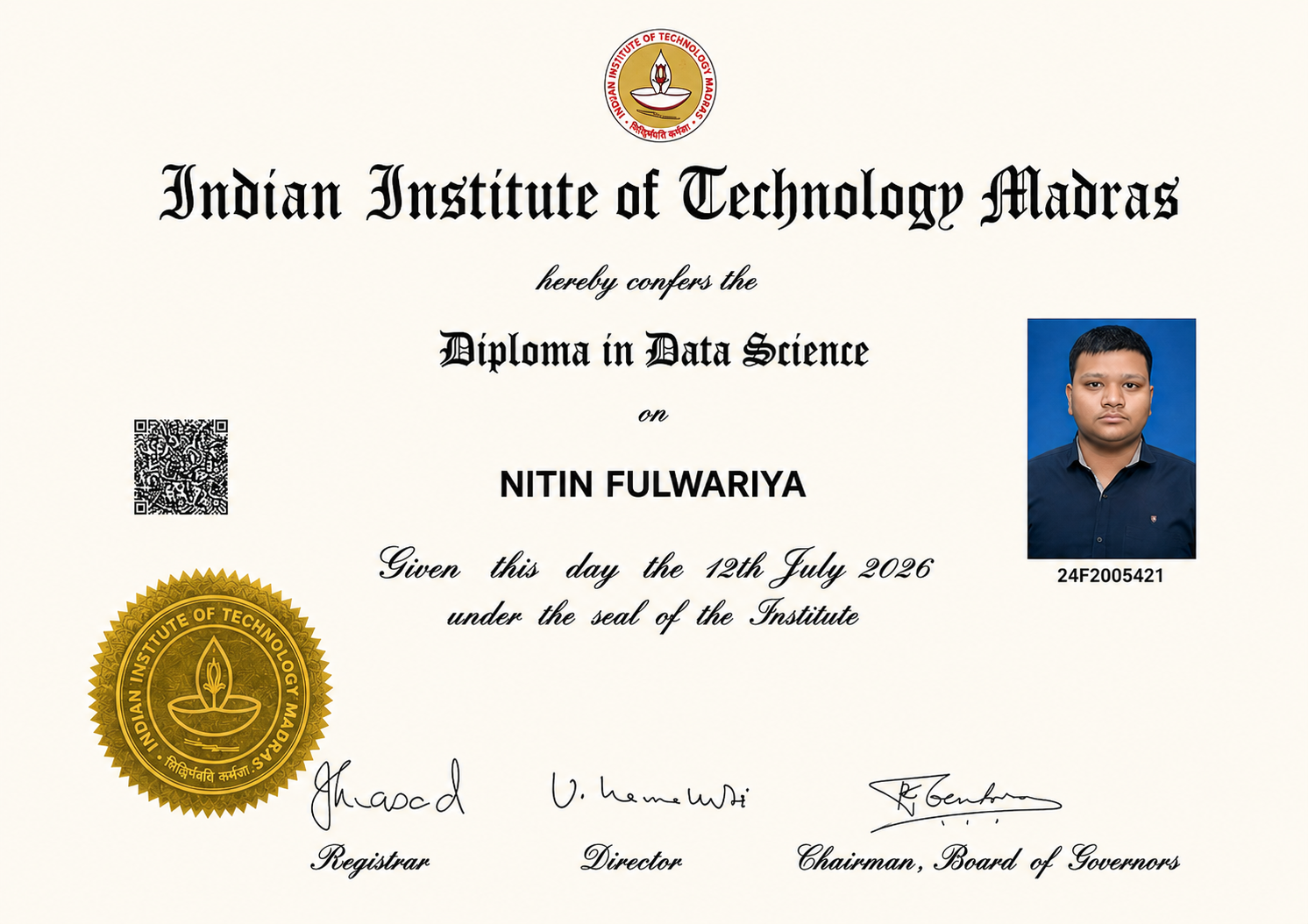 Diploma in Data Science — IIT Madras